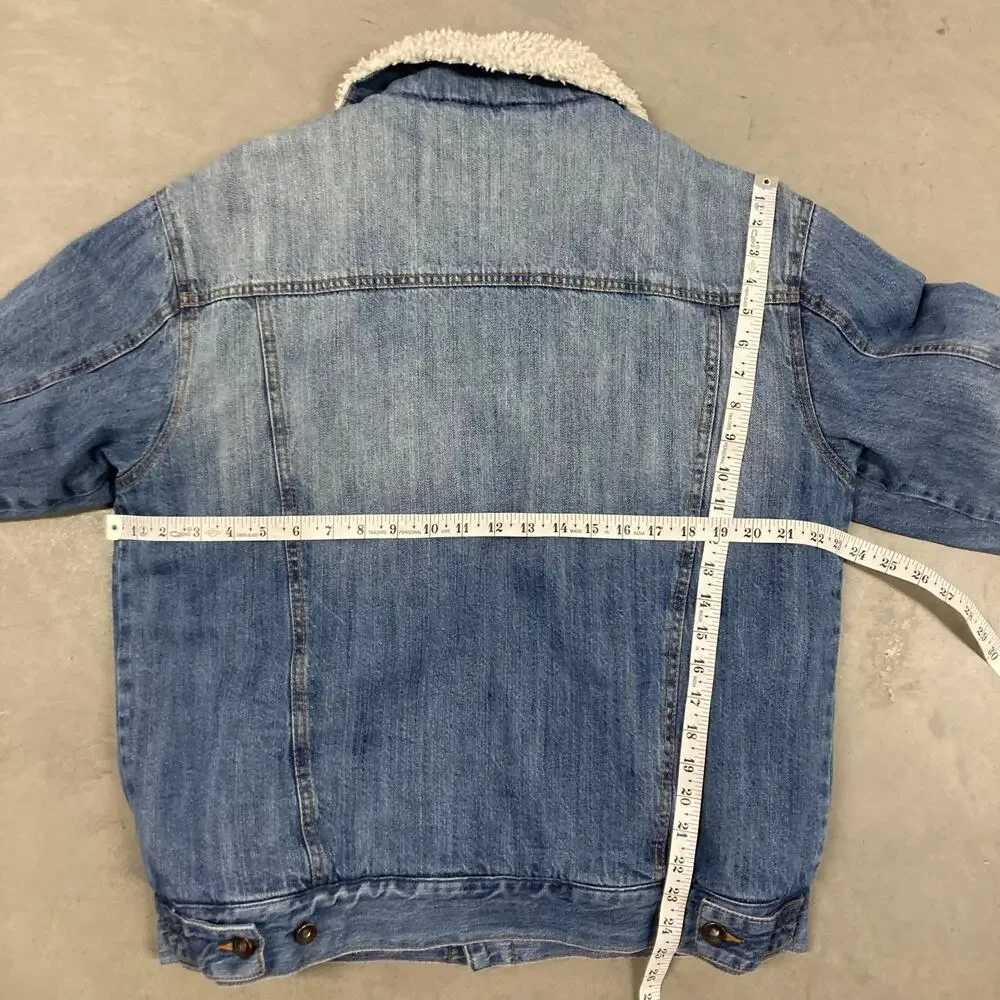 Vintage sherpa lined Arizona denim trucker jacket